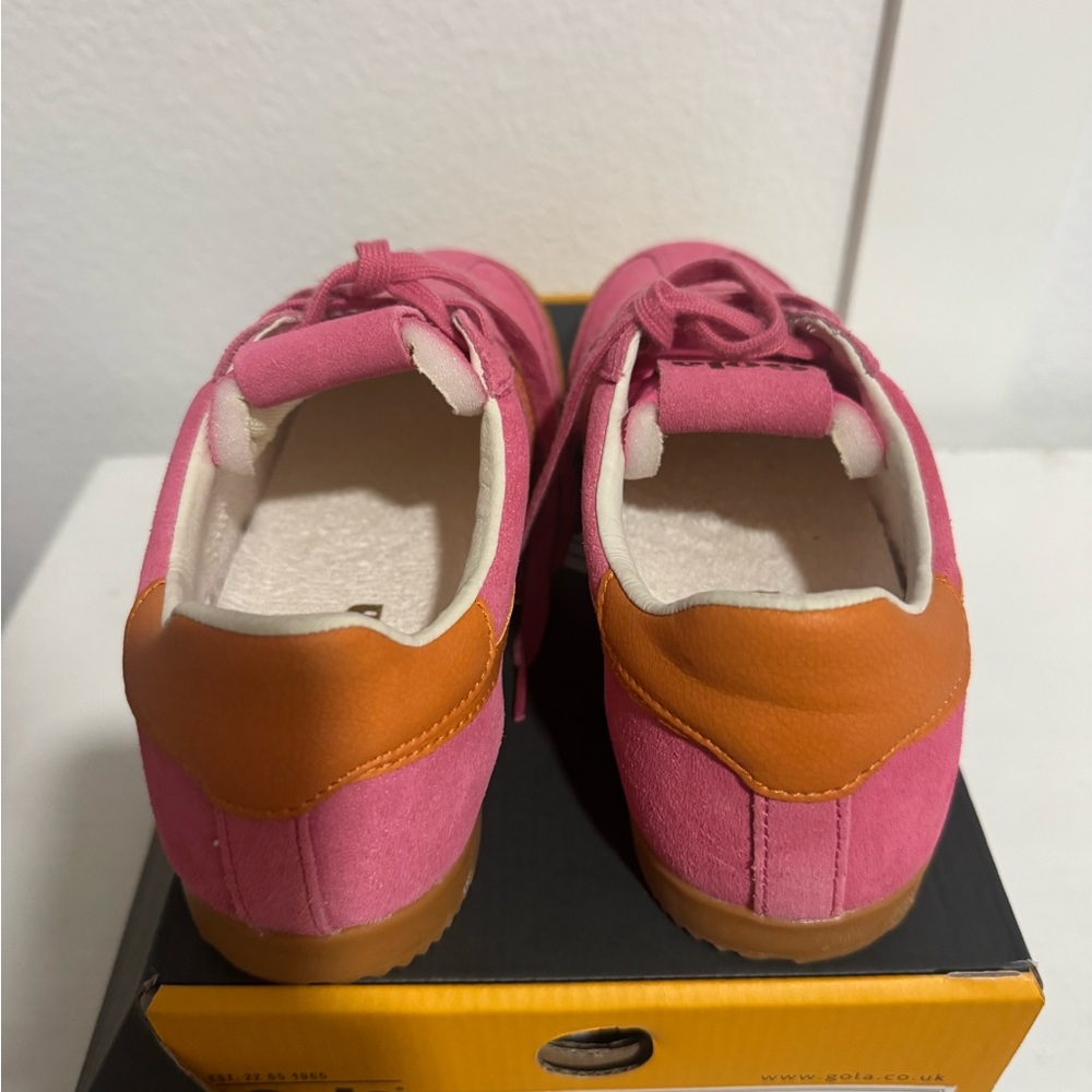Gola Elan Trainer in Vibrant Pink and Orange - Picture 3 of 5